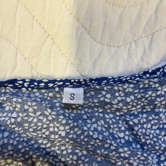 Blue Floral Midi Wrap Dress - Women’s S - Cottage Core - Picture 5 of 5